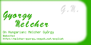 gyorgy melcher business card
