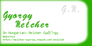 gyorgy melcher business card